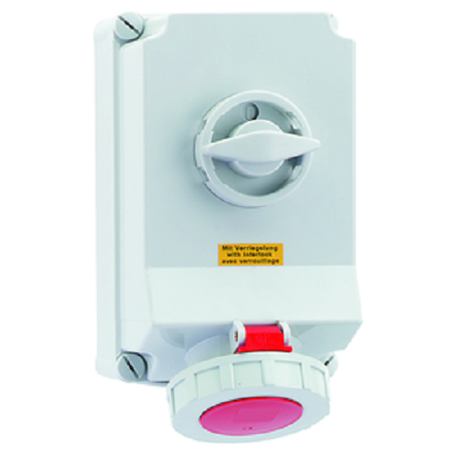 Industrial Wall Mounted Socket Bals 63A IP67